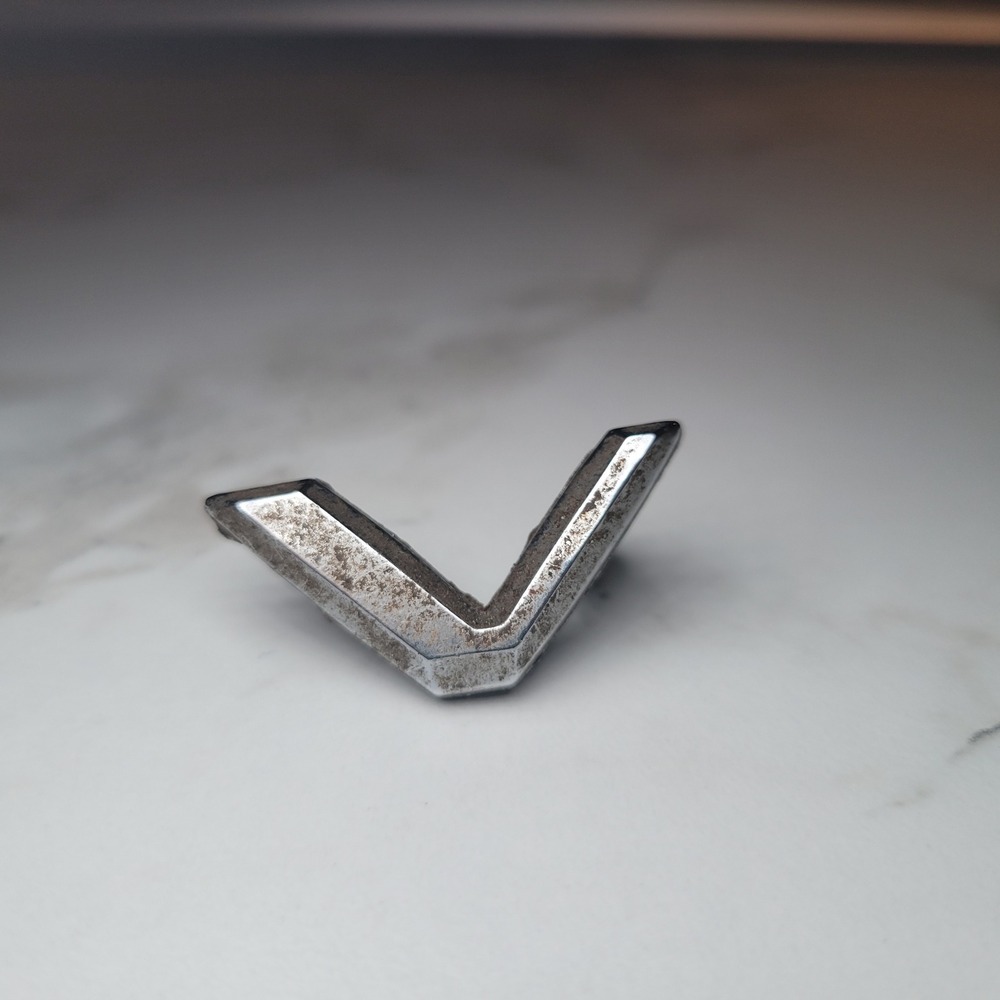 Vintage Cadillac V Logo Chrome Trunk Hood Emblem‎ Badge Ornament